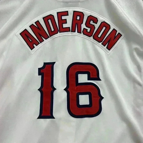 Vintage Nike Jersey Mens XXL Garret Anderson #16 Anaheim Angels MLB White Stitch - Picture 13 of 13